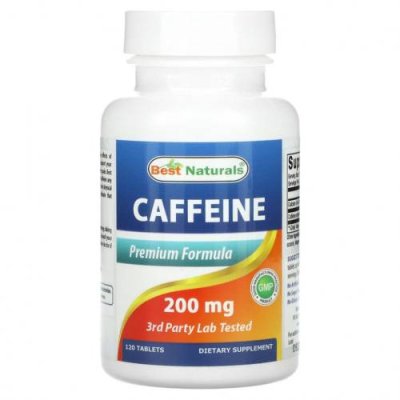 Best Naturals, Caffeine, 200 mg, 120 Tablets / Кофеин | Аптека | V4.Ru: Маркетплейс