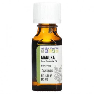 Aura Cacia, Чистое эфирное масло манука, 15 мл (0,5 жидк. Унции) / Однокомпонентные масла | Аптека | V4.Ru: Маркетплейс