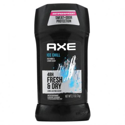 Axe, Antiperspirant, Ice Chill, ледяная мята и лимон, 76 г (2,7 унции) / Мужской дезодорант | Аптека | V4.Ru: Маркетплейс