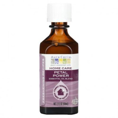 Aura Cacia, Home Care, смесь эфирных масел, Petal Power, 59 мл (2 жидк. Унции) / Смеси | Аптека | V4.Ru: Маркетплейс