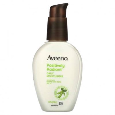 Aveeno, Positively Radiant, ежедневное увлажняющее солнцезащитное средство, SPF 15, 118 мл (4 жидк. Унции) / Солнцезащитные средства, лицо | Аптека | V4.Ru: Маркетплейс