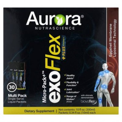 Aurora Nutrascience, Micro-Pack + ExoFlex + Plus Vitamin C, 30 пакетиков по 10 мл (0,34 жидк. Унции) / Средства для местного применения и мази | Аптека | V4.Ru: Маркетплейс