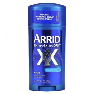 Arrid, Extra Extra Dry XX, твердый дезодорант-антиперспирант, прохладный душ, 73 г (2,6 унции) / Дезодоранты | Аптека | V4.Ru: Маркетплейс