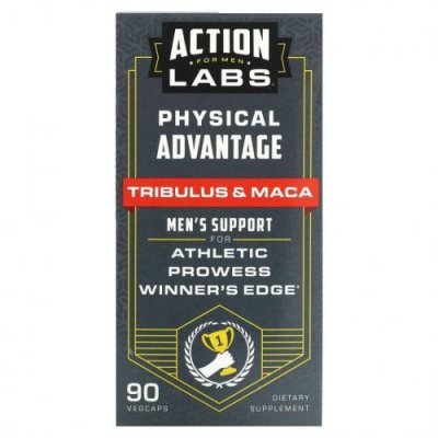 Action Labs, Для мужчин, Physical Advantage, якорцы и мака, 90 вегетарианских капсул / Трибулус (якорцы стелющиеся) | Аптека | V4.Ru: Маркетплейс