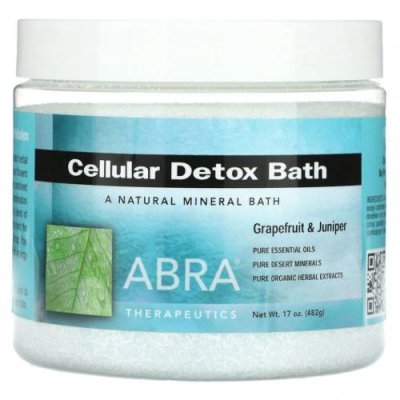 Abracadabra, Abra Therapeutics, Cellular Detox Bath, грейпфрут и можжевельник, 482 г (17 унций) / Минеральная ванна | Аптека | V4.Ru: Маркетплейс