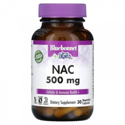 Bluebonnet Nutrition, NAC, 500 мг, 30 растительных капсул / N-ацетилцистеин | Аптека | V4.Ru: Маркетплейс