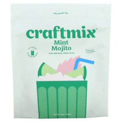 Craftmix, Коктейльная смесь, мятный мохито, 12 пакетиков, 84 г (2,96 унции) / Напитки | Аптека | V4.Ru: Маркетплейс