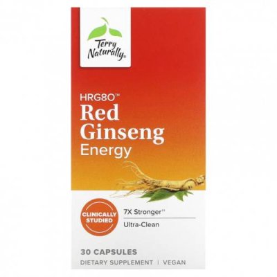 Terry Naturally, HRG80 Red Ginseng Energy, 30 капсул / Женьшень | Аптека | V4.Ru: Маркетплейс