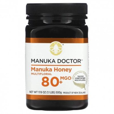 Manuka Doctor, Многоцветковый мед манука, MGO 80+, 500 г (17,6 унции) / Мед манука | Аптека | V4.Ru: Маркетплейс