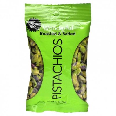 Wonderful Pistachios, Жареный и соленый, без скорлупы, 70 г (2,5 унции) / Фисташки | Аптека | V4.Ru: Маркетплейс