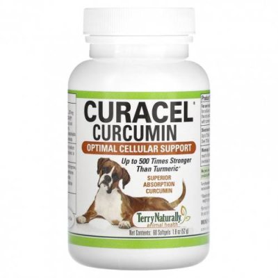 Terry Naturally, Curacel Curcumin, для собак, 60 мягких таблеток, 52 г (1,8 унции) / Витамины и минералы для питомцев | Аптека | V4.Ru: Маркетплейс