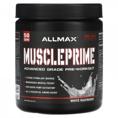 ALLMAX, Muscleprime, Core Factor, профессиональная категория, предтренировочный, белая малина, 9,4 унции (266 г) / Стимуляторы | Аптека | V4.Ru: Маркетплейс