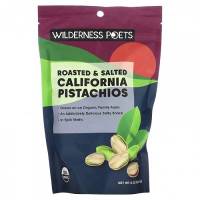 Wilderness Poets, Roasted and Salted Pistachios, 8 oz, (226.8 g) / Фисташки | Аптека | V4.Ru: Маркетплейс