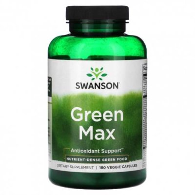 Swanson, Green Max`` 180 растительных капсул / Зеленые смеси | Аптека | V4.Ru: Маркетплейс