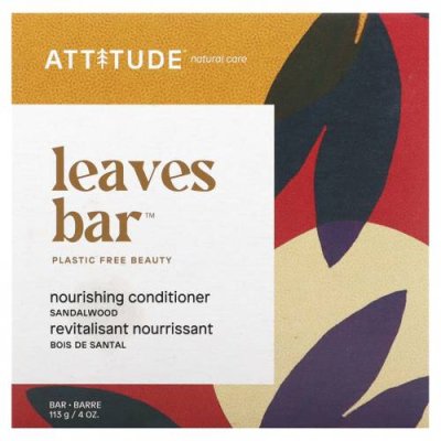 ATTITUDE, Leaves Bar, питательный кондиционер, сандаловое дерево, 113 г (4 унции) / Кондиционер | Аптека | V4.Ru: Маркетплейс