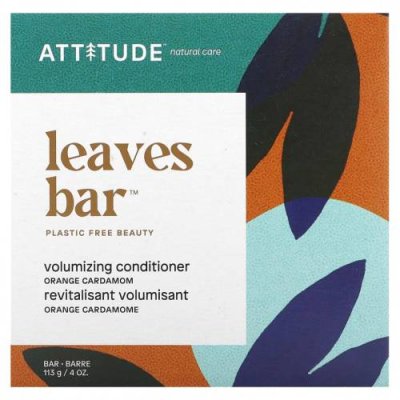 ATTITUDE, Leaves Bar, кондиционер для объема, апельсин и кардамон, 113 г (4 унции) / Кондиционер | Аптека | V4.Ru: Маркетплейс