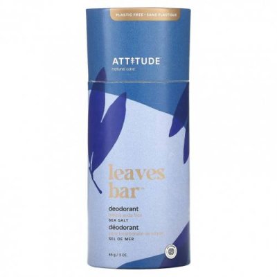 ATTITUDE, Leaves Bar, Deodorant, Sea Salt, 3 oz (85 g) / Дезодоранты | Аптека | V4.Ru: Маркетплейс