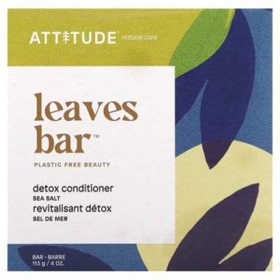 ATTITUDE, Leaves Bar, детокс-кондиционер, морская соль, 113 г (4 унции) / Кондиционер | Аптека | V4.Ru: Маркетплейс