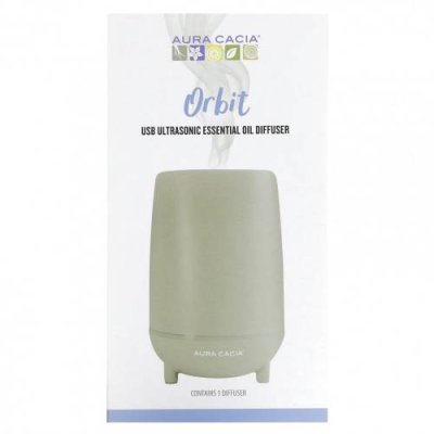 Aura Cacia, Orbit, ультразвуковой диффузор эфирного масла с USB-портом, 1 шт. / Диффузоры и аксессуары | Аптека | V4.Ru: Маркетплейс