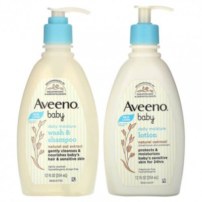 Aveeno, Набор для ежедневного ухода для малышей, набор из 2 предметов / Шампунь для малышей | Аптека | V4.Ru: Маркетплейс