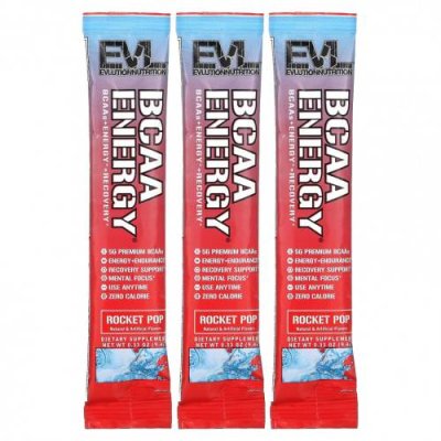 EVLution Nutrition, BCAA Energy, Rocket Pop, 3 пакетика по 9,4 г (0,33 унции) / BCAA | Аптека | V4.Ru: Маркетплейс