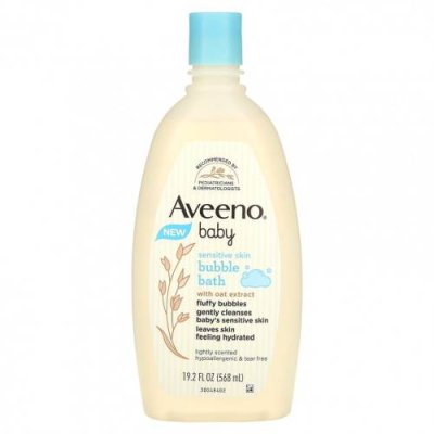 Aveeno, Baby, пенная ванна с экстрактом овса, 568 мл (19,2 жидк. Унции) / Пена для ванн для малышей | Аптека | V4.Ru: Маркетплейс