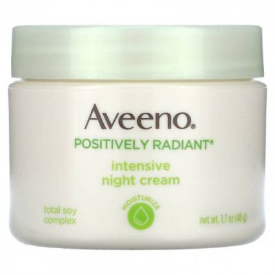 Aveeno, Positively Radiant, интенсивный ночной крем, 48 г (1,7 унции) / Ночные увлажняющие средства и кремы | Аптека | V4.Ru: Маркетплейс