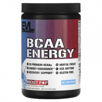 EVLution Nutrition, BCAA ENERGY, Rocket Pop, 282 г (9,9 унции) / BCAA | Аптека | V4.Ru: Маркетплейс