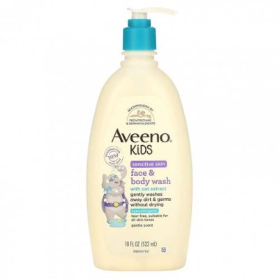 Aveeno, Гель для душа для детей с экстрактом овса, 532 мл (18 жидк. Унций) / Средство для купания и гель для душа для малышей | Аптека | V4.Ru: Маркетплейс