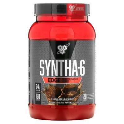 BSN, Syntha-6 Edge, протеиновая порошковая смесь, шоколадный молочный коктейль, 1,12 кг (2,47 фунта) / Сывороточные белковые смеси | Аптека | V4.Ru: Маркетплейс