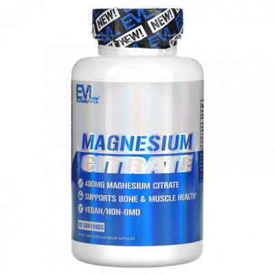 EVLution Nutrition, Magnesium Citrate, 200 mg, 60 Veggie Capsules / Магний | Аптека | V4.Ru: Маркетплейс