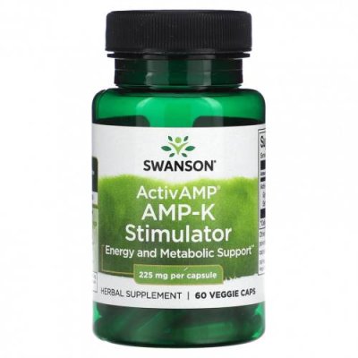 Swanson, ActivAMP AMP-K Stimulator, 225 мг, 60 растительных капсул / Травы | Аптека | V4.Ru: Маркетплейс