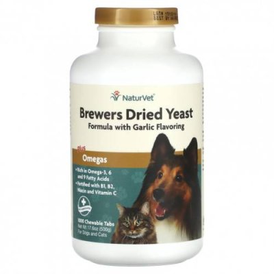 NaturVet, Brewers Dried Yeast Plus Omegas, для собак и кошек, 1000 жевательных таблеток, 500 г (17,6 унции) / Витамины и минералы для питомцев | Аптека | V4.Ru: Маркетплейс