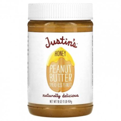 Justin's Nut Butter, Арахисовое масло с медом, 16 унций (454 г) / Арахис | Аптека | V4.Ru: Маркетплейс