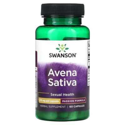 Swanson, Avena Sativa, 575 мг, 60 капсул / Авена Сатива (дикий овес) | Аптека | V4.Ru: Маркетплейс