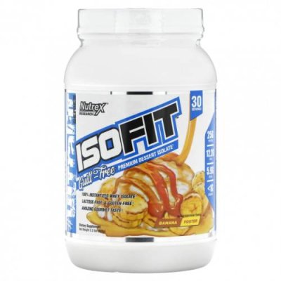 Nutrex Research, Isofit, Banana Foster, 990 г (2,2 фунта) / Изолят сывороточного протеина | Аптека | V4.Ru: Маркетплейс