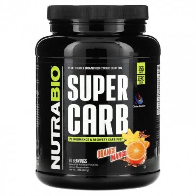 Nutrabio Labs, Super Carb, апельсин и манго, 841 г (1,9 фунта) / Углеводные порошки | Аптека | V4.Ru: Маркетплейс