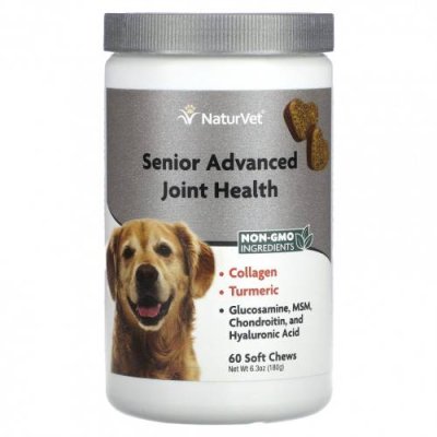 NaturVet, Senior Advanced Joint Health, для собак, 60 жевательных таблеток, 180 г (6,3 унции) / Витамины и минералы для питомцев | Аптека | V4.Ru: Маркетплейс