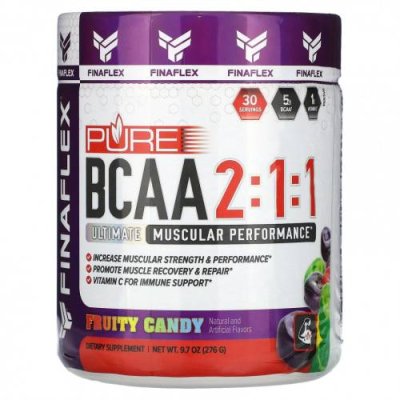 Finaflex, Pure BCAA 2: 1: 1, фруктовые конфеты, 276 г (9,7 унции) / BCAA | Аптека | V4.Ru: Маркетплейс