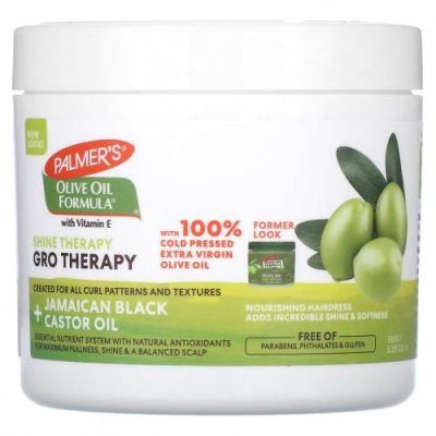 Palmers, Формула оливкового масла с витамином E, Shine Therapy Gro Therapy, 150 г (5,25 унции) / Уход за волосами и кожей головы | Аптека | V4.Ru: Маркетплейс