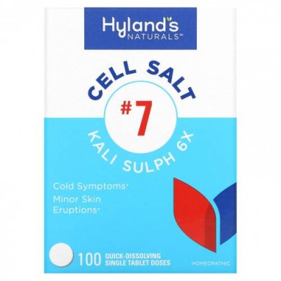 Hyland's, Cell Salt # 7, Kali Sulph 6X, быстрорастворимая одна таблетка / Натуральные средства | Аптека | V4.Ru: Маркетплейс