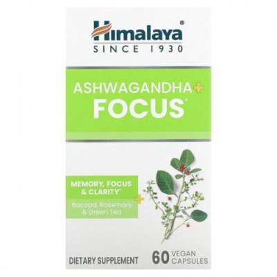 Himalaya, Ashwagandha + Focus`` 60 веганских капсул / Ашваганда | Аптека | V4.Ru: Маркетплейс