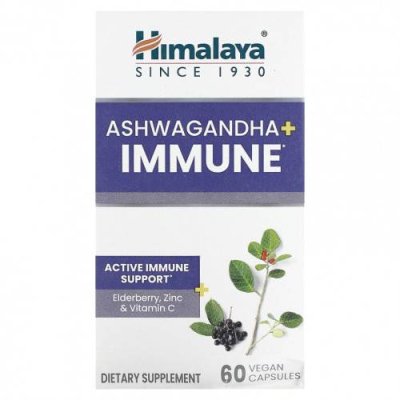 Himalaya, Ashwagandha + Immune`` 60 веганских капсул / Ашваганда | Аптека | V4.Ru: Маркетплейс