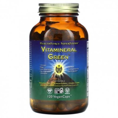 HealthForce Superfoods, Vitamineral Green`` 120 веганских капсул / Зеленые смеси | Аптека | V4.Ru: Маркетплейс