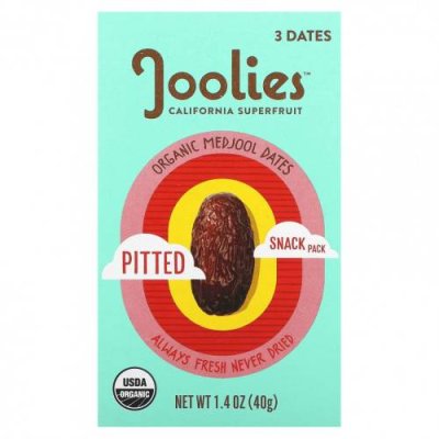 Joolies, Органические финики Medjool, без косточек, снек, 40 г (1,4 унции) / Финики | Аптека | V4.Ru: Маркетплейс