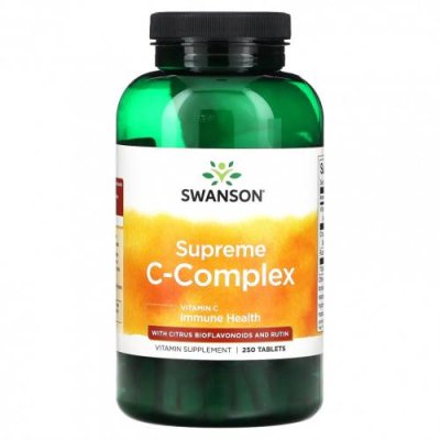 Swanson, Supreme C-Complex с цитрусовыми биофлавоноидами и рутином, 250 таблеток / Аскорбиновая кислота | Аптека | V4.Ru: Маркетплейс