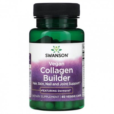 Swanson, Vegan Collagen Builder, 60 растительных капсул / Коллаген, добавки | Аптека | V4.Ru: Маркетплейс