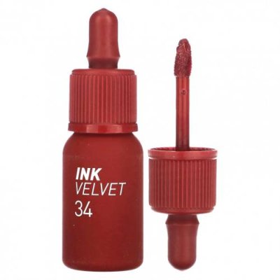 Peripera, Тинт для губ Ink Velvet, 34 смоки-красный, 4 г (0,14 унции) / Блеск для губ | Аптека | V4.Ru: Маркетплейс