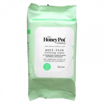 The Honey Pot Company, Anti-Itch Soothing Wipes , 30 Count / Женская гигиена | Аптека | V4.Ru: Маркетплейс