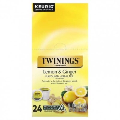 Twinings, Травяной чай, лимон и имбирь, без кофеина, 24 капсулы по 2,5 г (0,08 унции) / Имбирный чай | Аптека | V4.Ru: Маркетплейс